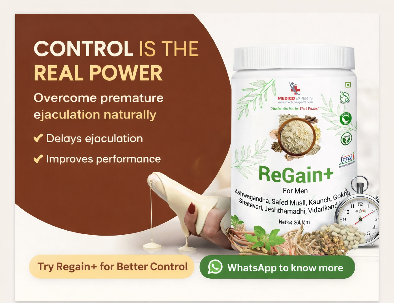 MedicoExperts Naturals Facebook ad: Ayurvedic Support for Men’s Wellness