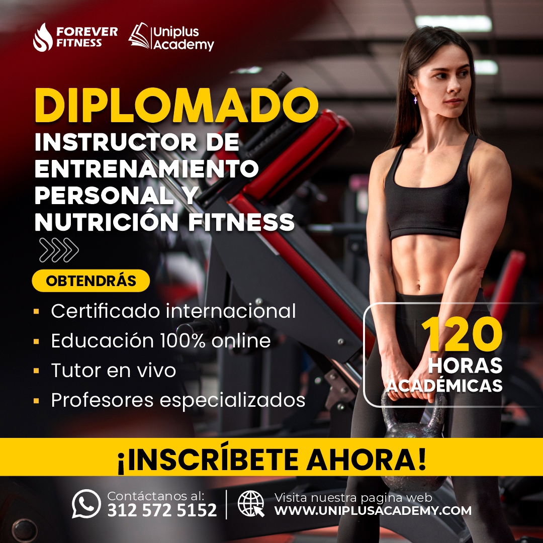 Uniplus Academy Facebook ad: ¡Conviértete en un experto en entrenamiento personal y…