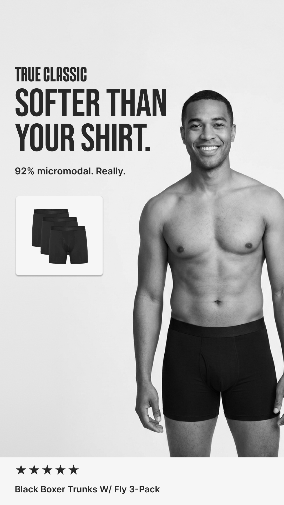True Classic Facebook ad