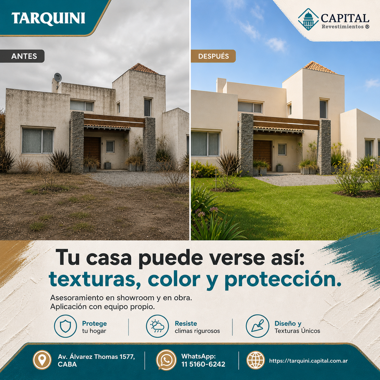 Capital Revestimientos SRL Facebook ad: El revestimiento Tarquini prepara, protege y reviste tu…