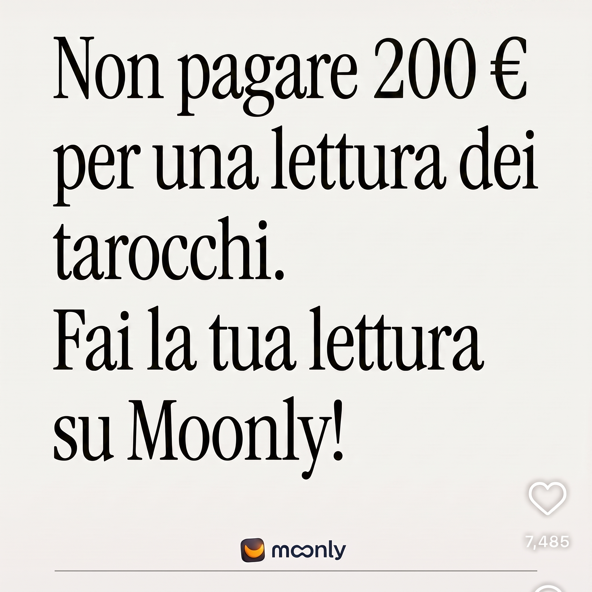 Moonly Facebook ad