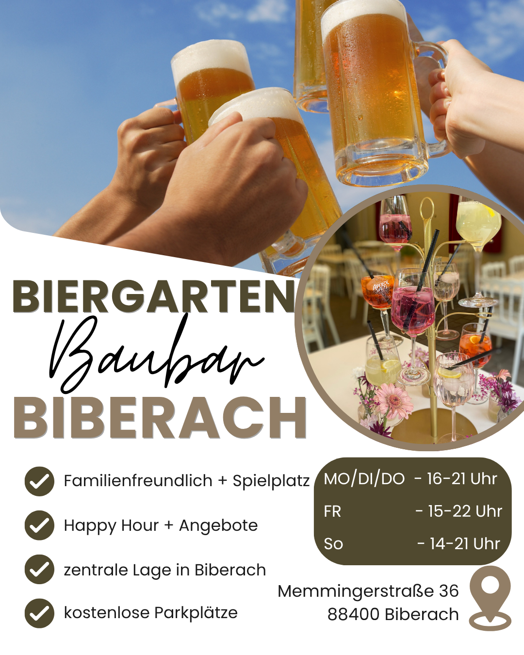 baubarbiberach Facebook ad: Biergarten der Baubar in Biberach