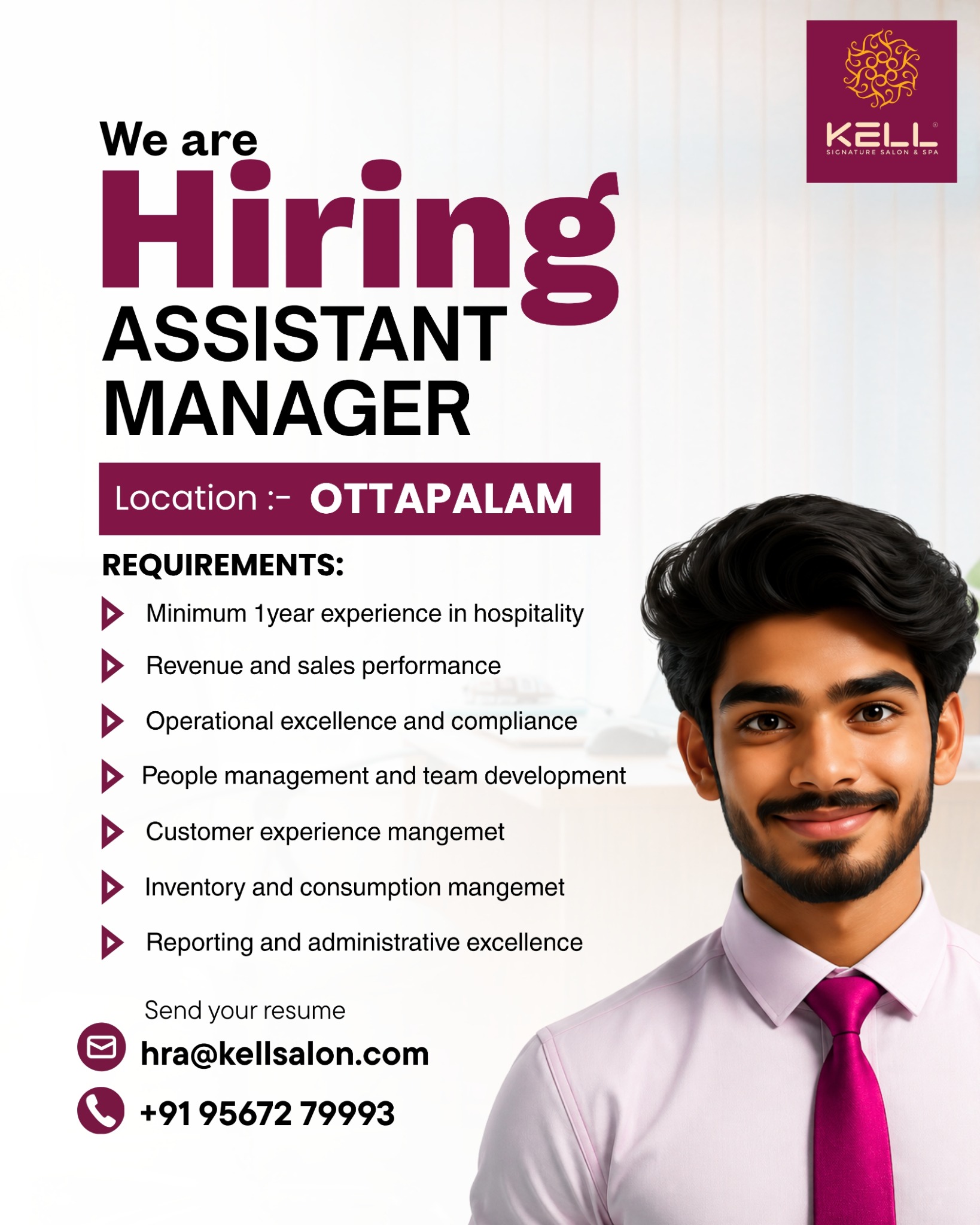 Kell Salon And Spa Facebook ad: Join KELL as a Front Desk Associate