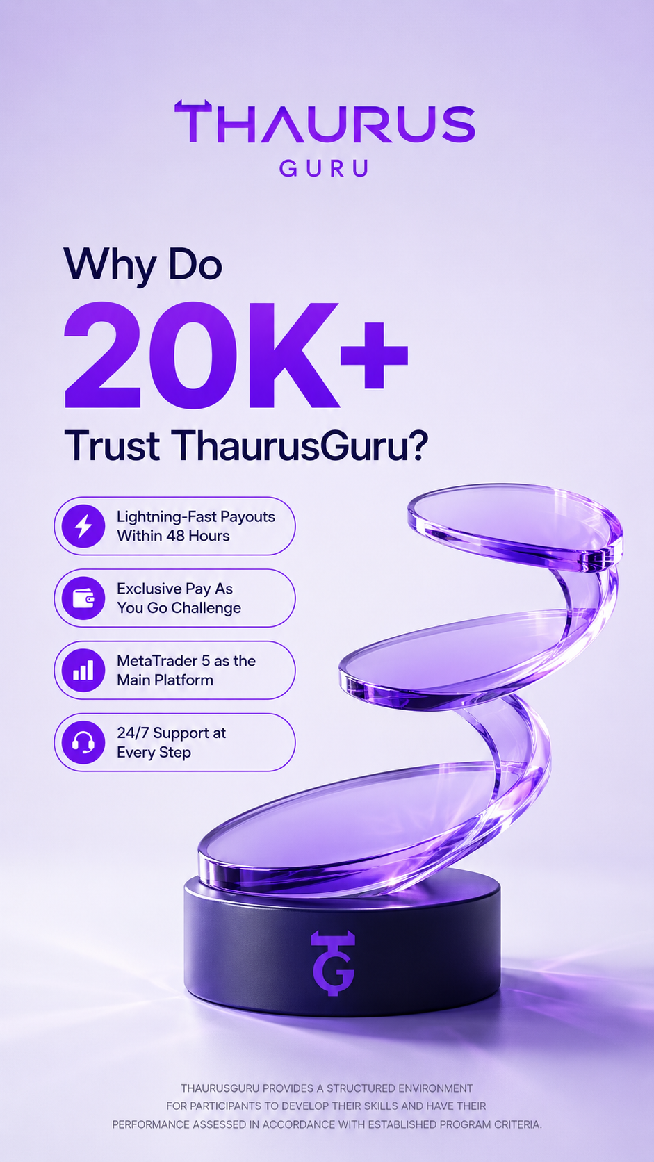 Thaurus Guru Facebook ad: 20,000+ traders didn’t choose ThaurusGuru by accident.