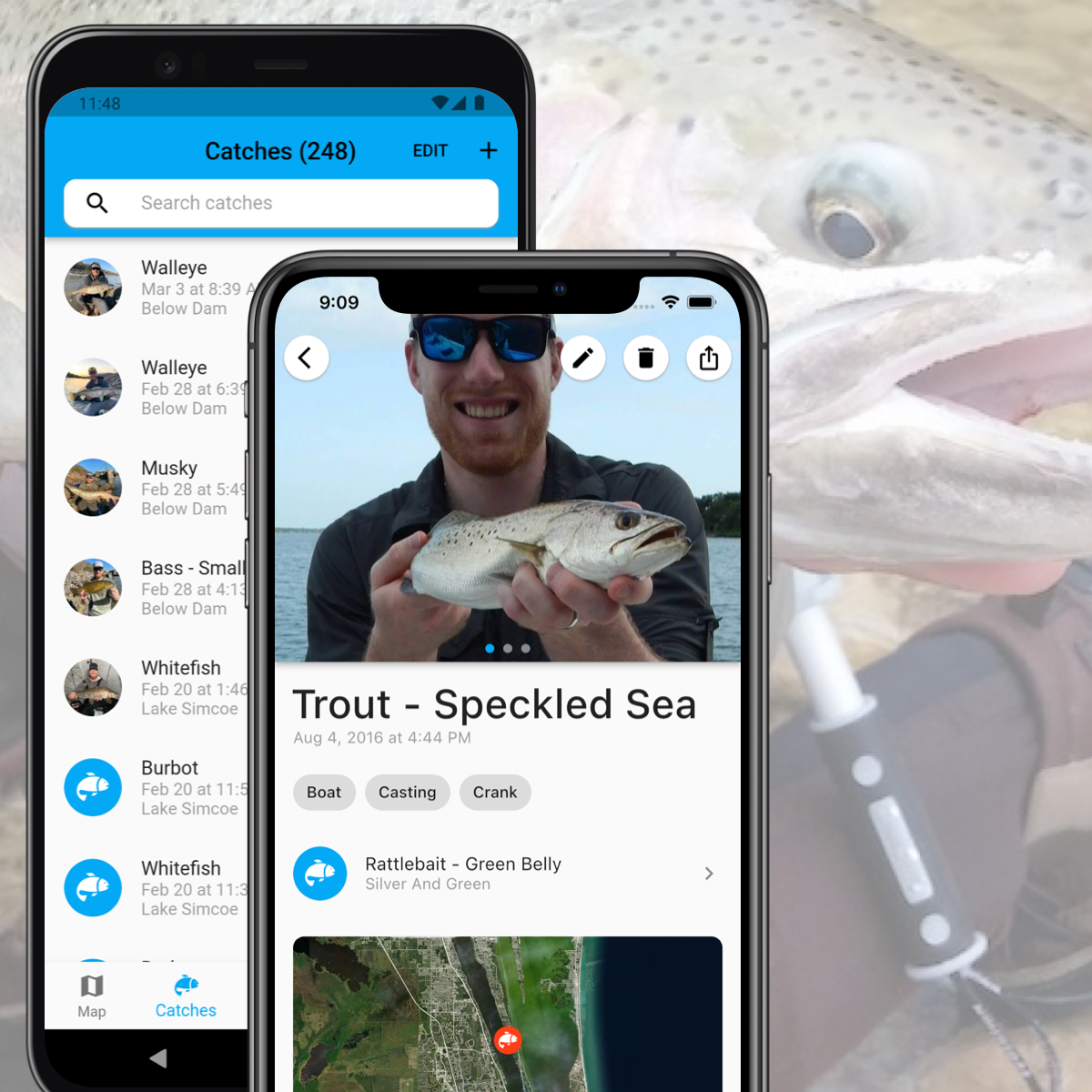Anglers' Log Facebook ad: Fishing Trip Tracker