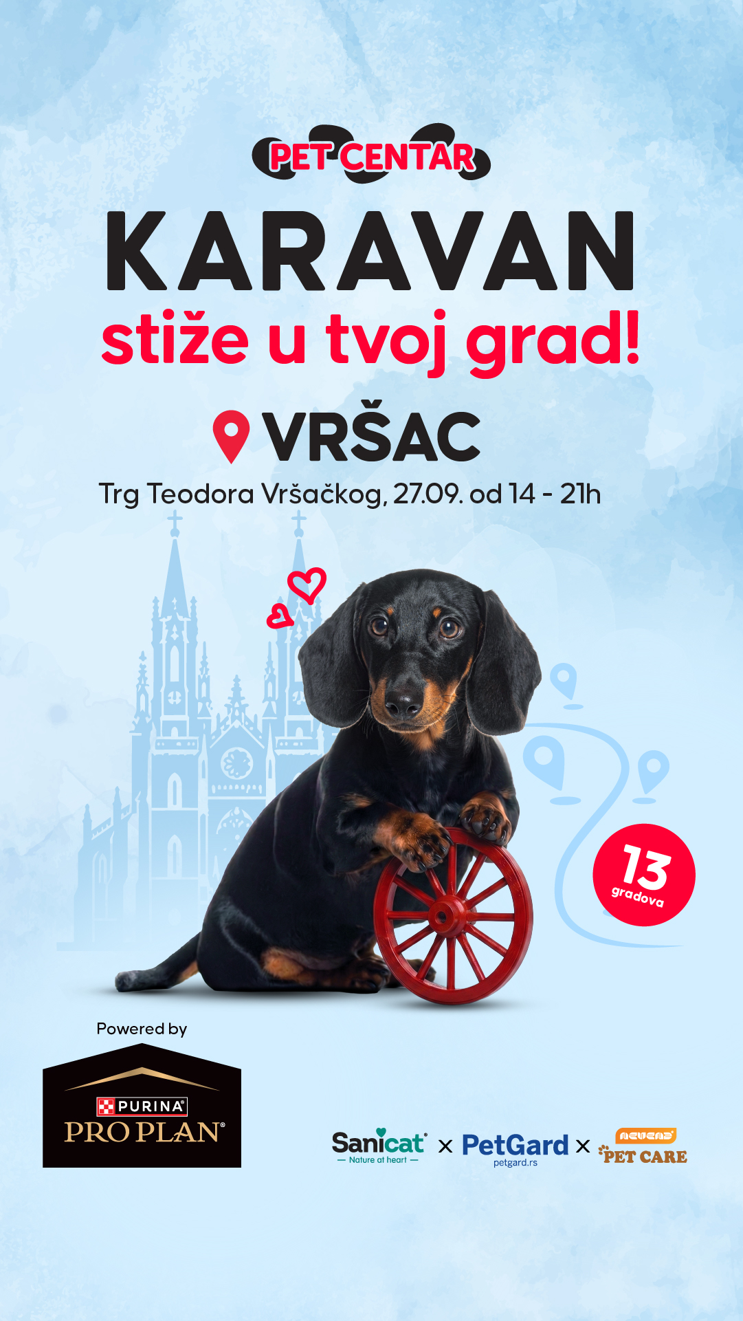 PET CENTAR Srbija Facebook ad: Trg Teodora Vršačkog, Vršac, 26.09.