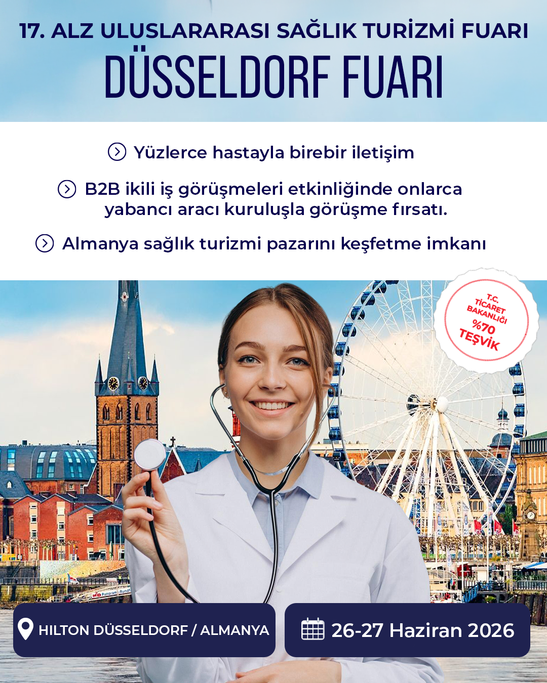 Health Tourism Expos Facebook ad: Düsseldorf Uluslararası Sağlık Turizmi Fuarı