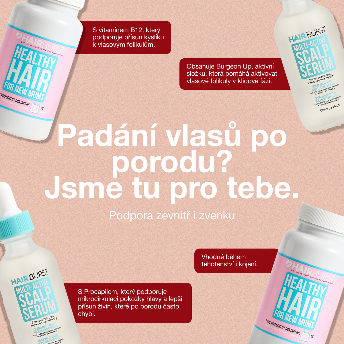 Hairburst Czech Republic Facebook ad