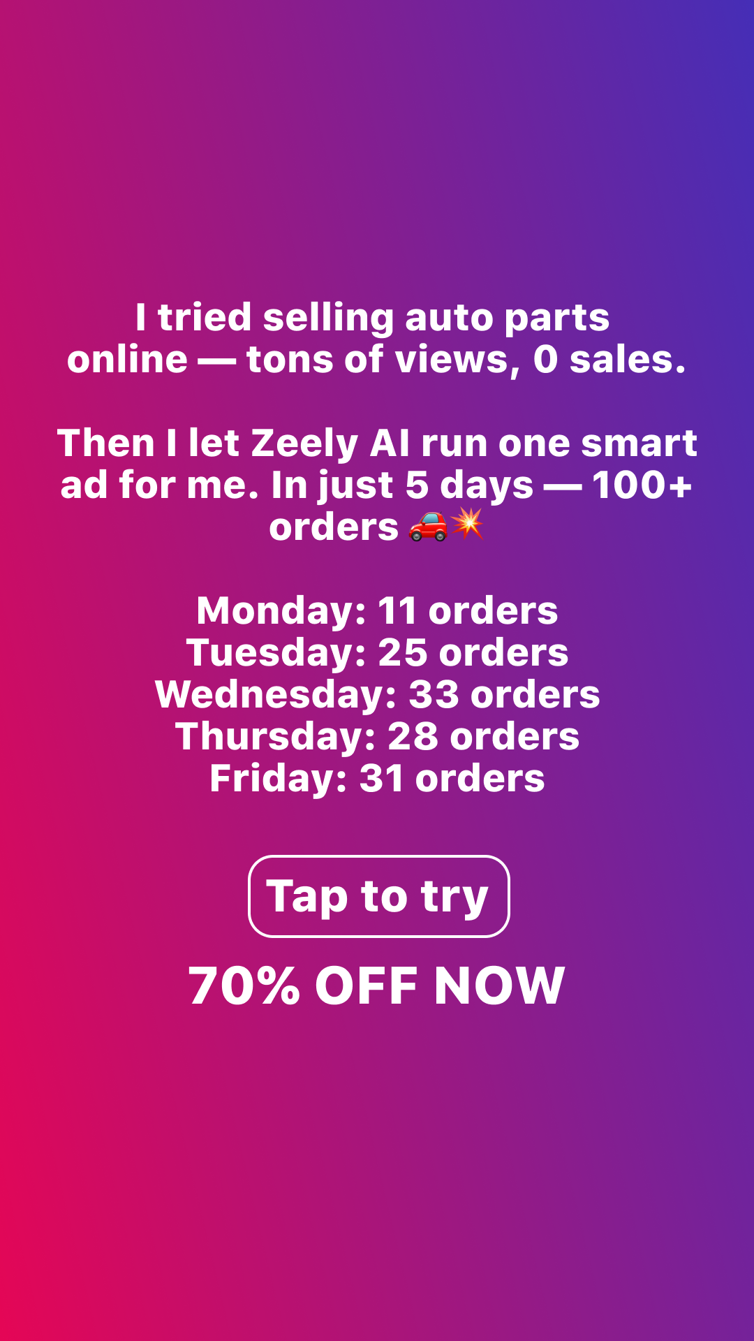 Zeely Facebook ad