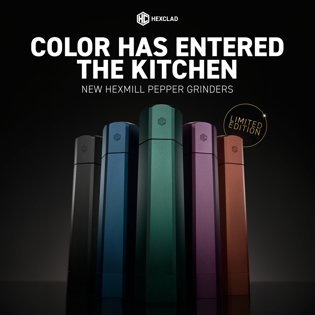 HexClad Facebook ad: New Colors: The HexMill Pepper Grinder