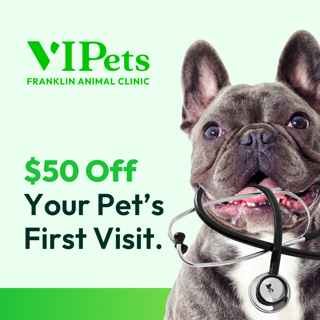 VIPets Franklin Animal Clinic Facebook ad: Your Neighborhood Pet Clinic Is Open