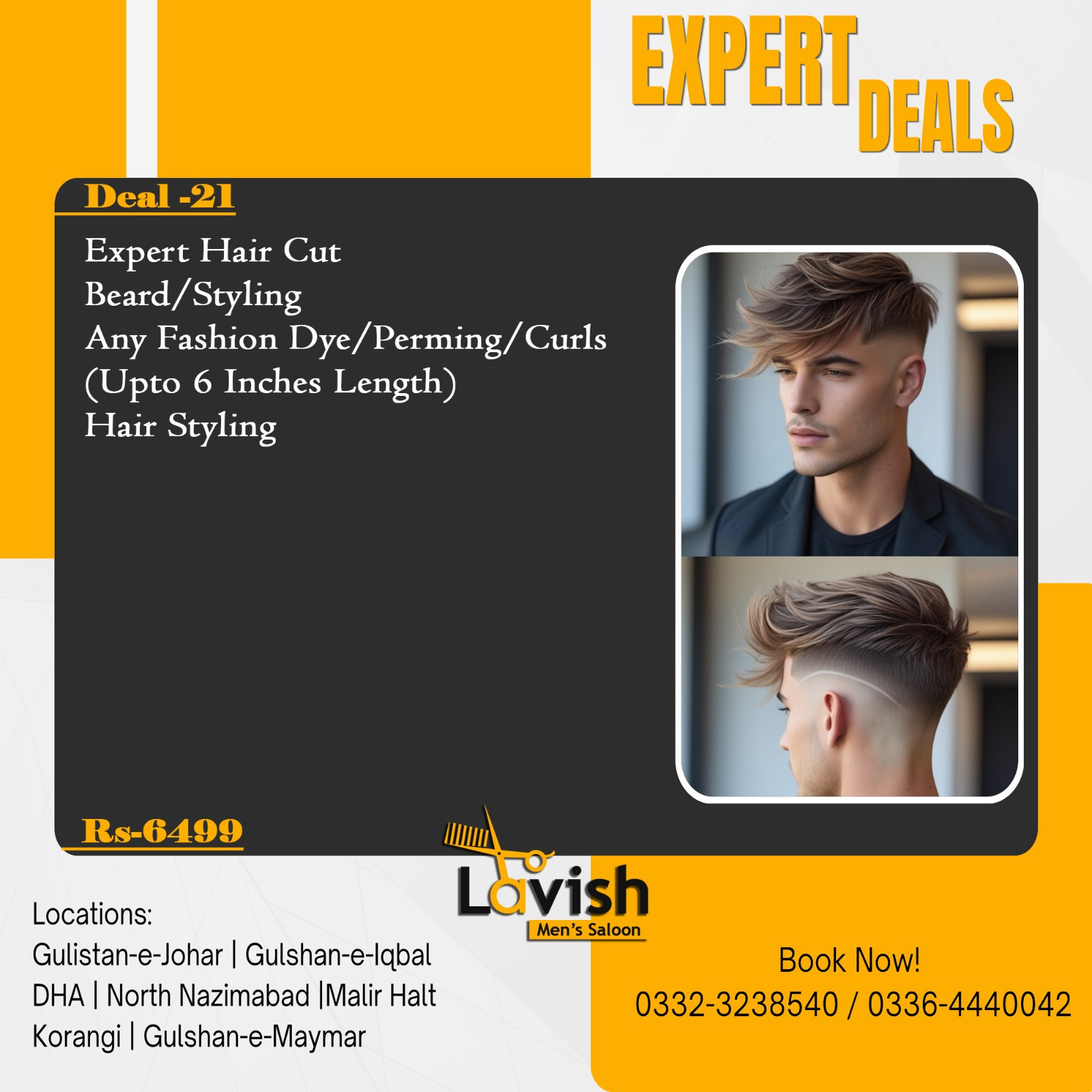 Lavish Men's Salon Facebook ad