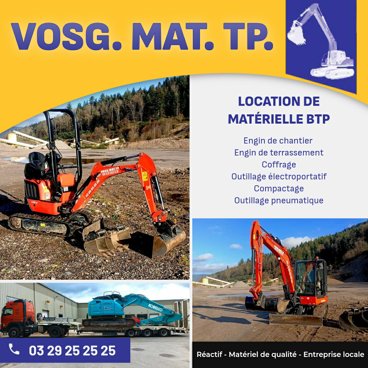 Location de matériel pour entrepreneurs Facebook ad: Vosges-Mat-Tp Rupt sur Moselle - Matériel pour le btp…