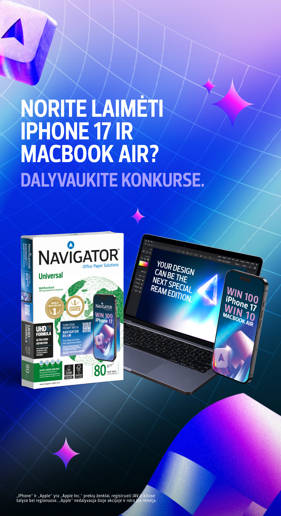 Navigator Paper Facebook ad: Navigator, Turn your prompt into a Navigator ream