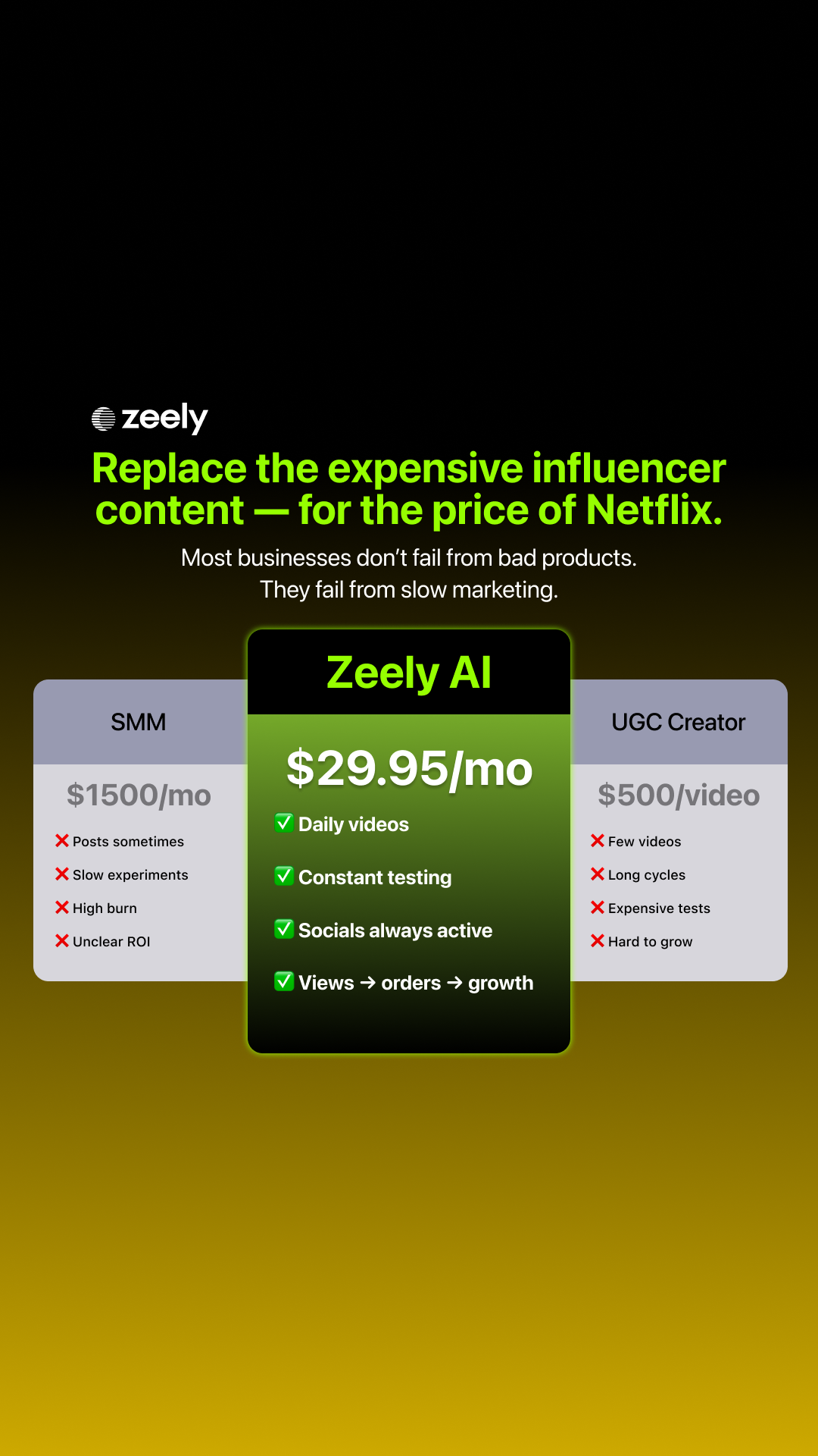 Zeely Facebook ad