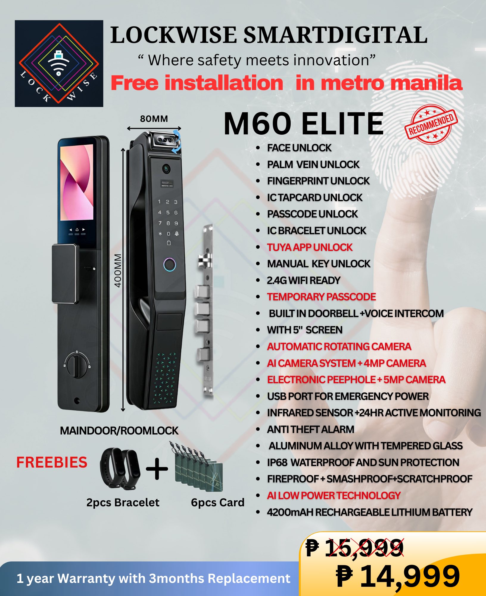 Lockwise Smartlock Facebook ad: Be WISE - choose LOCKWISE