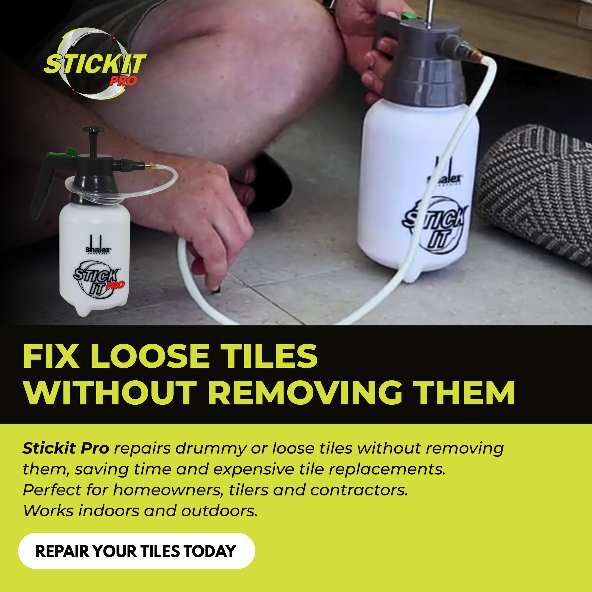 StickIt Pro Facebook ad: Save thousands on tile repairs