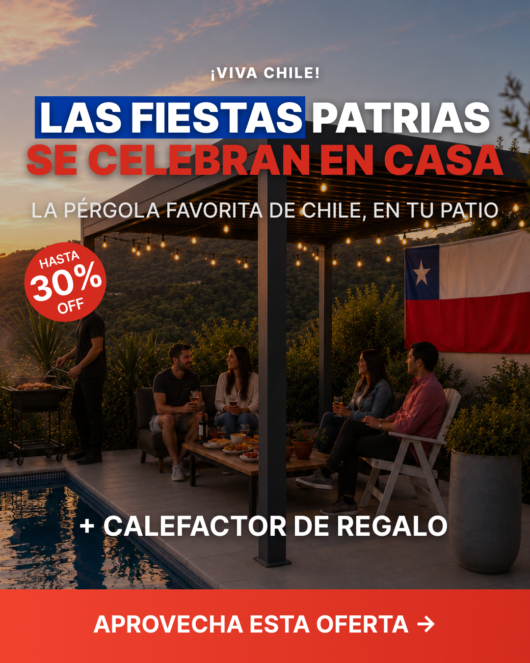 Pergolux Chile Facebook ad: ​ Mes de la Patria PERGOLUX ​