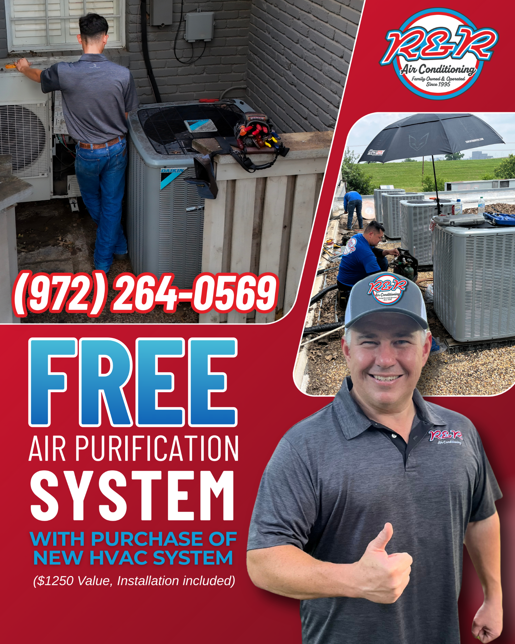 R & R Air Conditioning Facebook ad
