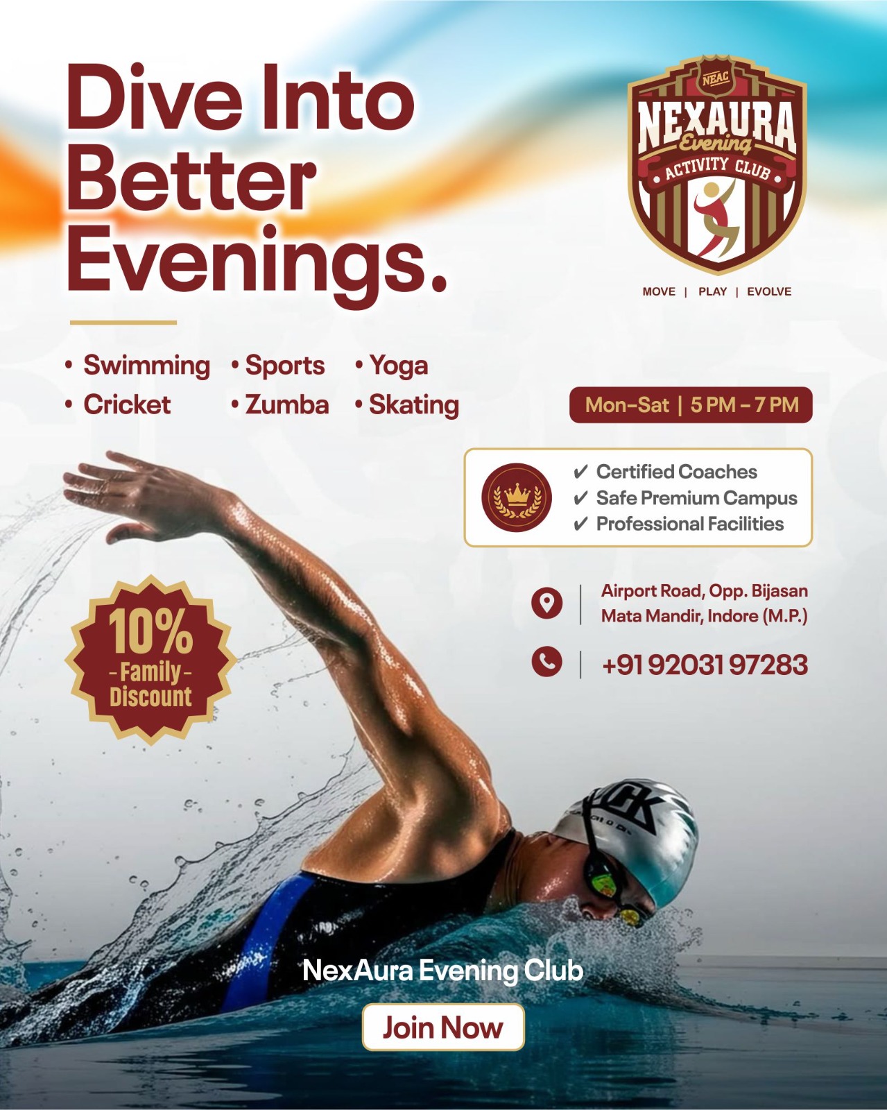 NexAura - Evening Activity Club Facebook ad: Introducing NexAura Evening Club, a premium activity club…