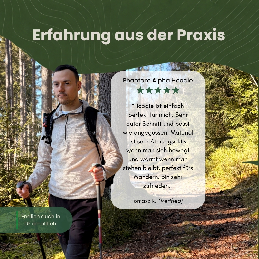 10gram Equipment Facebook ad: Phantom Alpha - Gemacht fürs Wandern