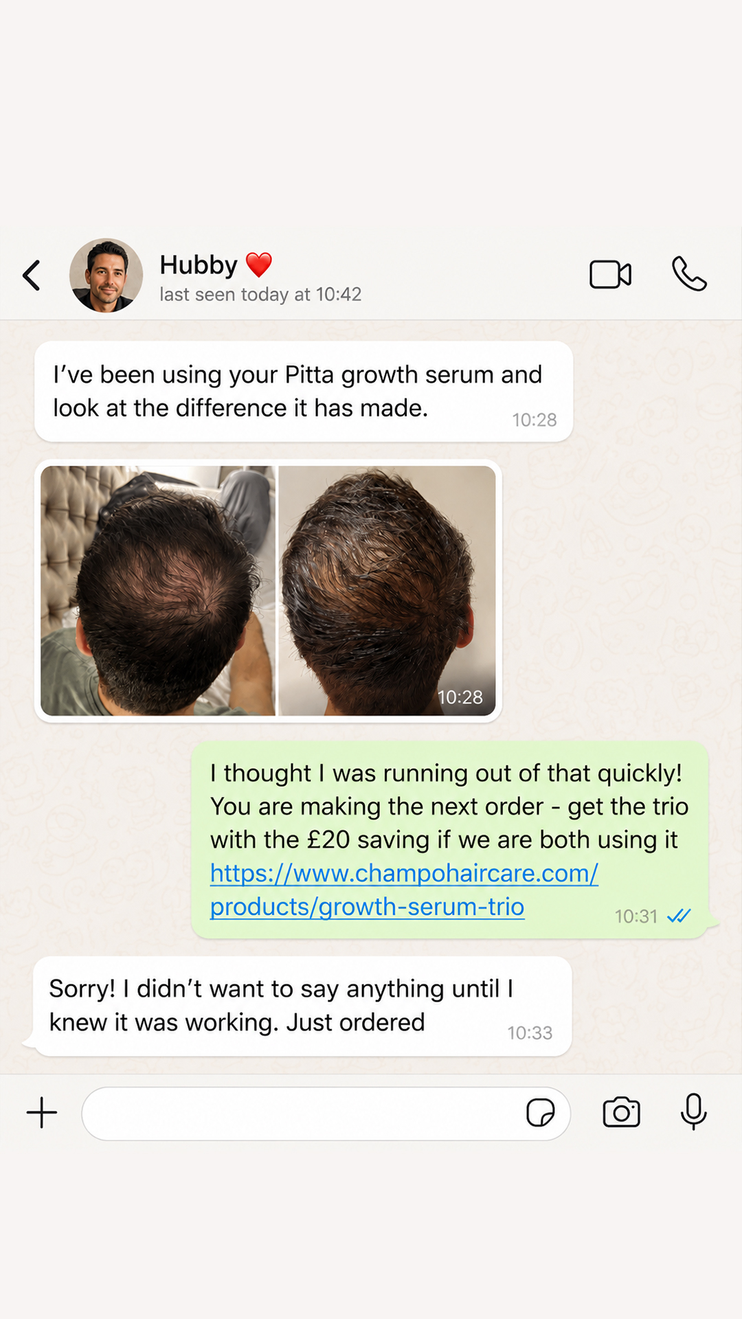 Chāmpo Haircare Facebook ad