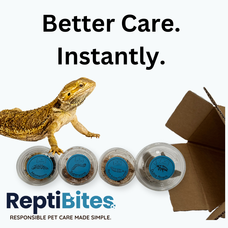 ReptiBites.com Facebook ad: Better Diet, Better Care. It's easy with ReptiBites