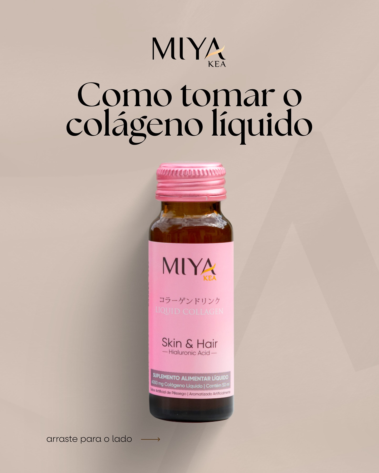 Miya Kea Facebook ad: O shot de colágeno ainda te acompanha aonde…