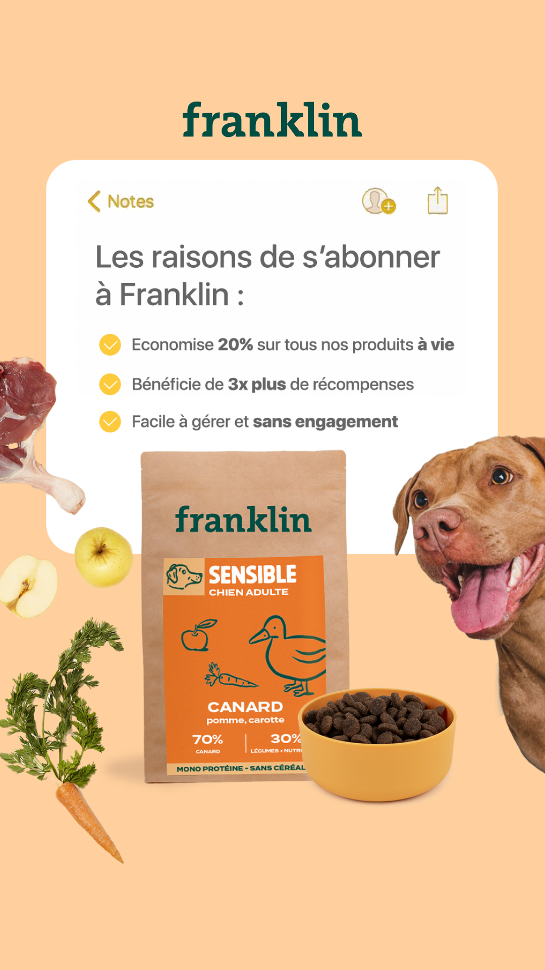 Franklin Pet Food Facebook ad
