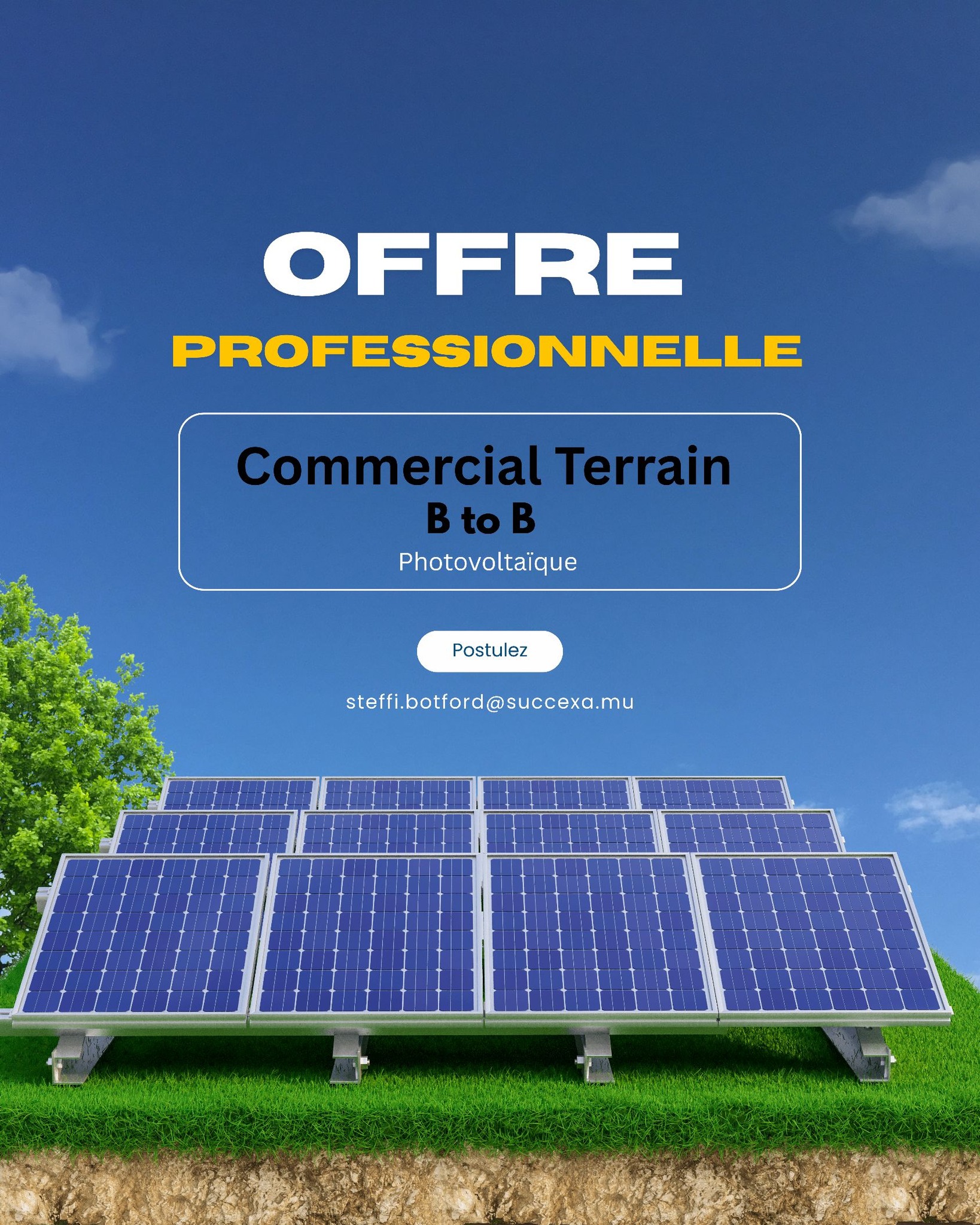 Succexa Ltd Facebook ad: Opportunité d’Emploi, Commercial Terrain