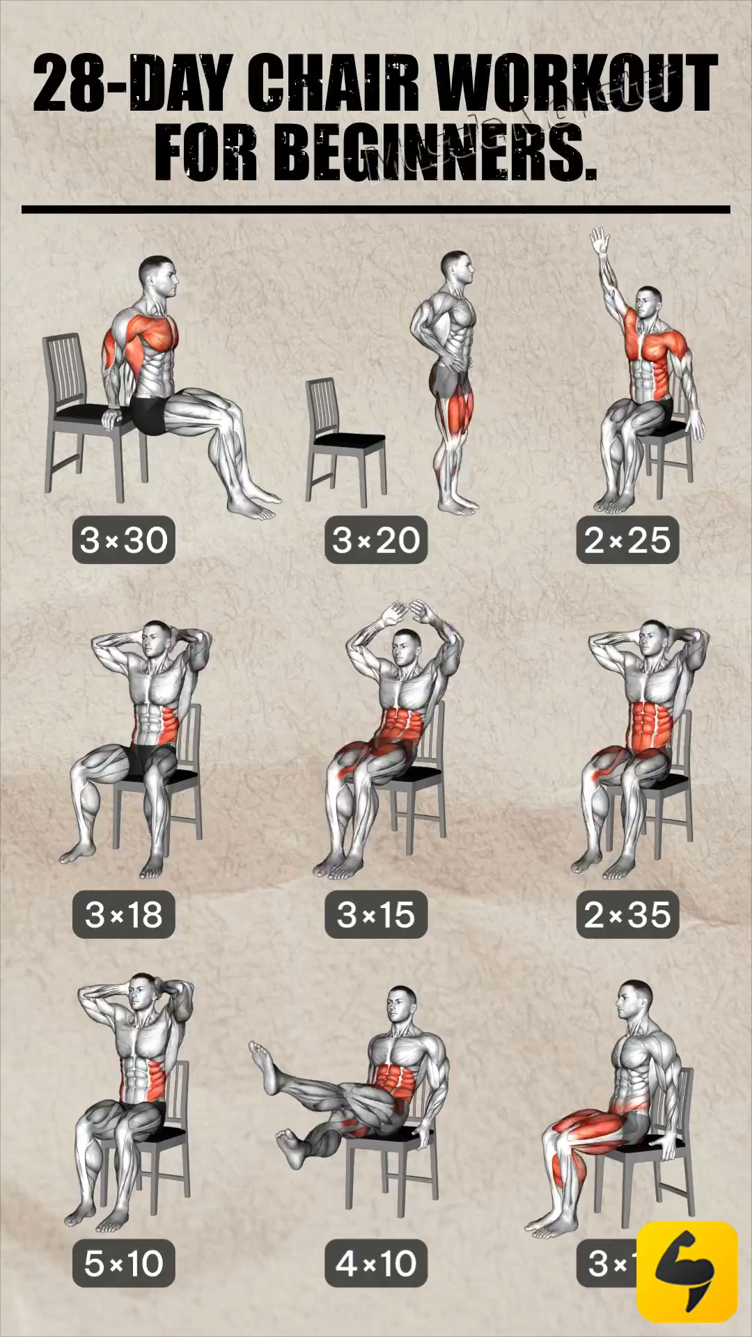 21-Day Muscle Workout Planner Facebook ad: Start Training!