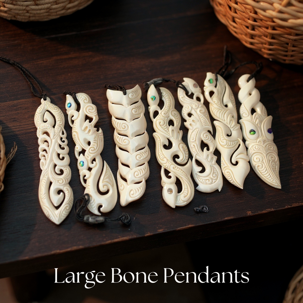 An Eye 4 Art Gallery Facebook ad: Bone Carving Pendants