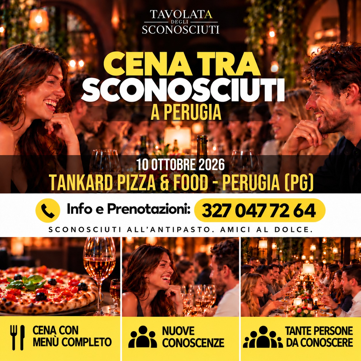 Tavolatadeglisconosciuti.com Facebook ad: 4,9/5 dai partecipanti