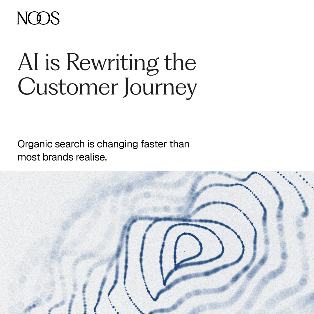 NOOS Facebook ad: AI is rewriting the customer journey.