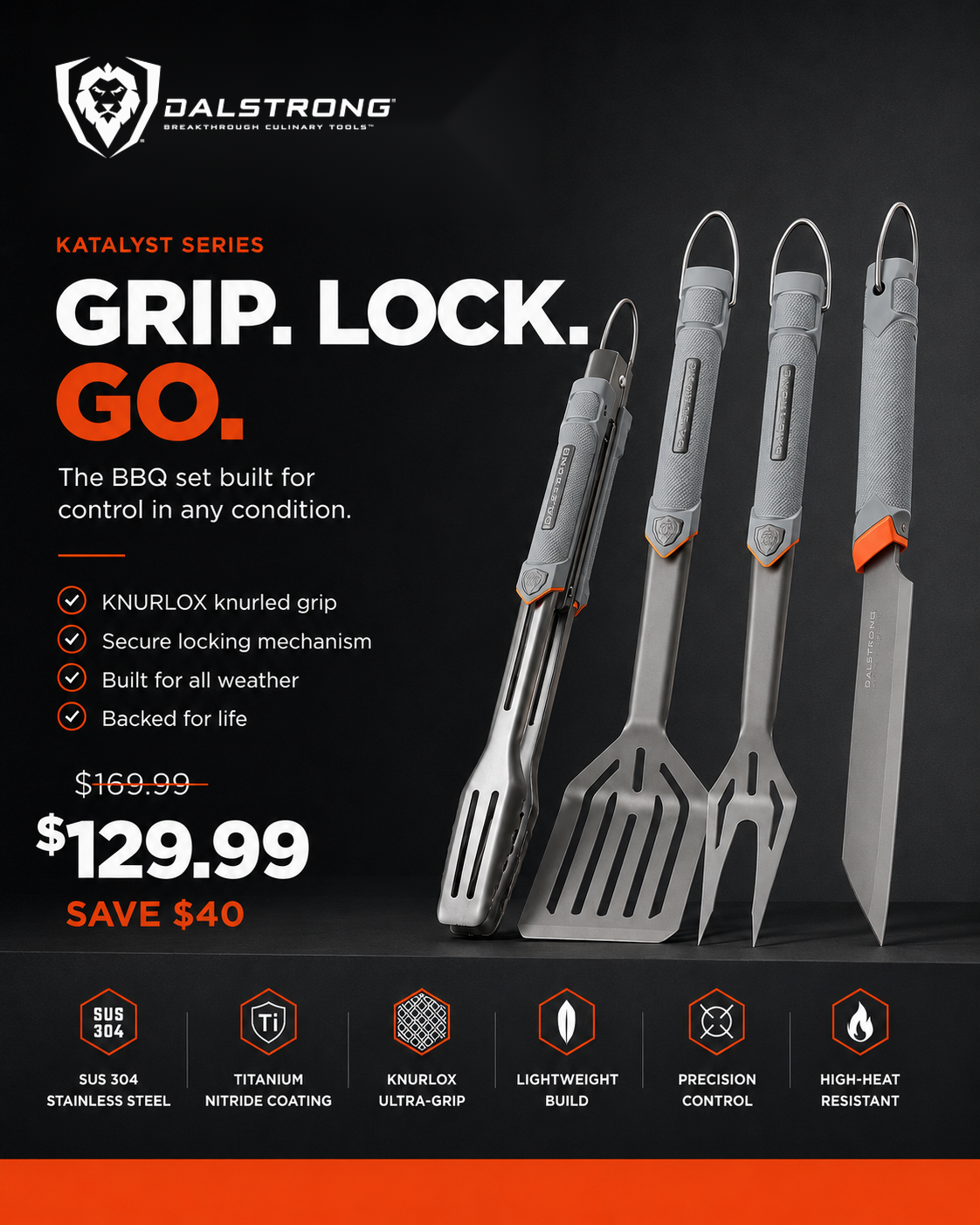 Dalstrong Facebook ad: FOUR TOOLS. ONE BOX.