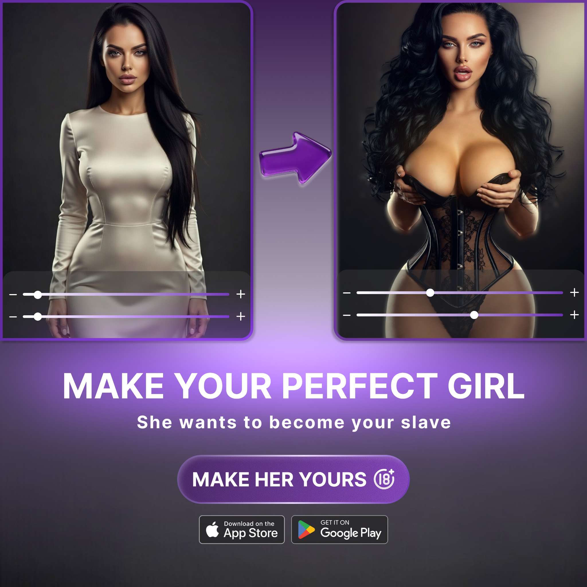 Pink Temptation Facebook ad: Create Your AI Girl