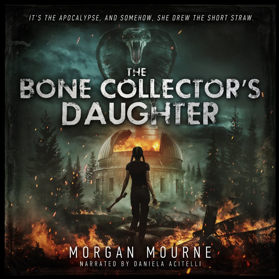 Morgan Mourne Books Facebook ad: Now on AUDIBLE!