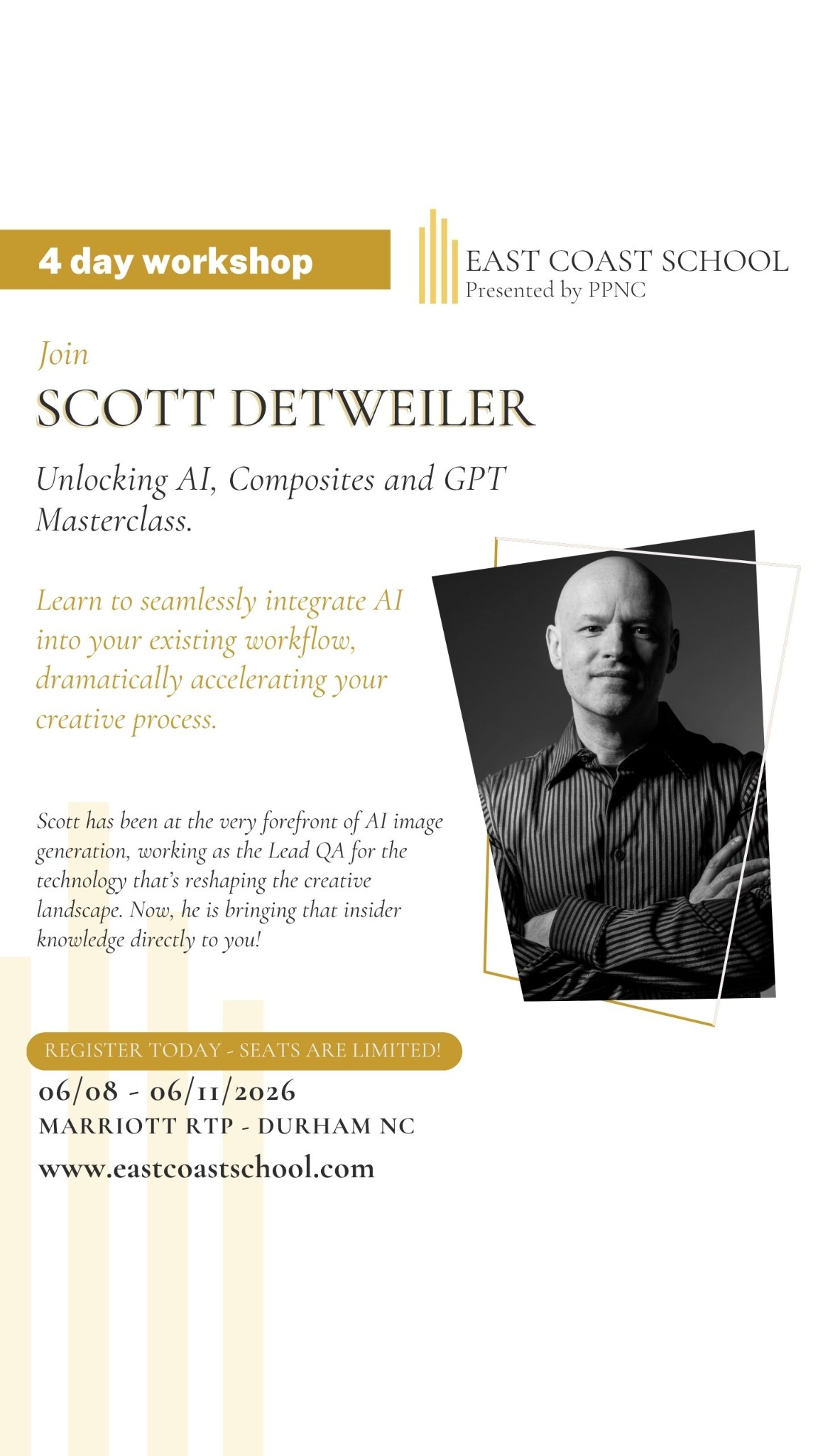 Professional Photographers of North Carolina Facebook ad: Unlock AI Composite and GPT Mastery