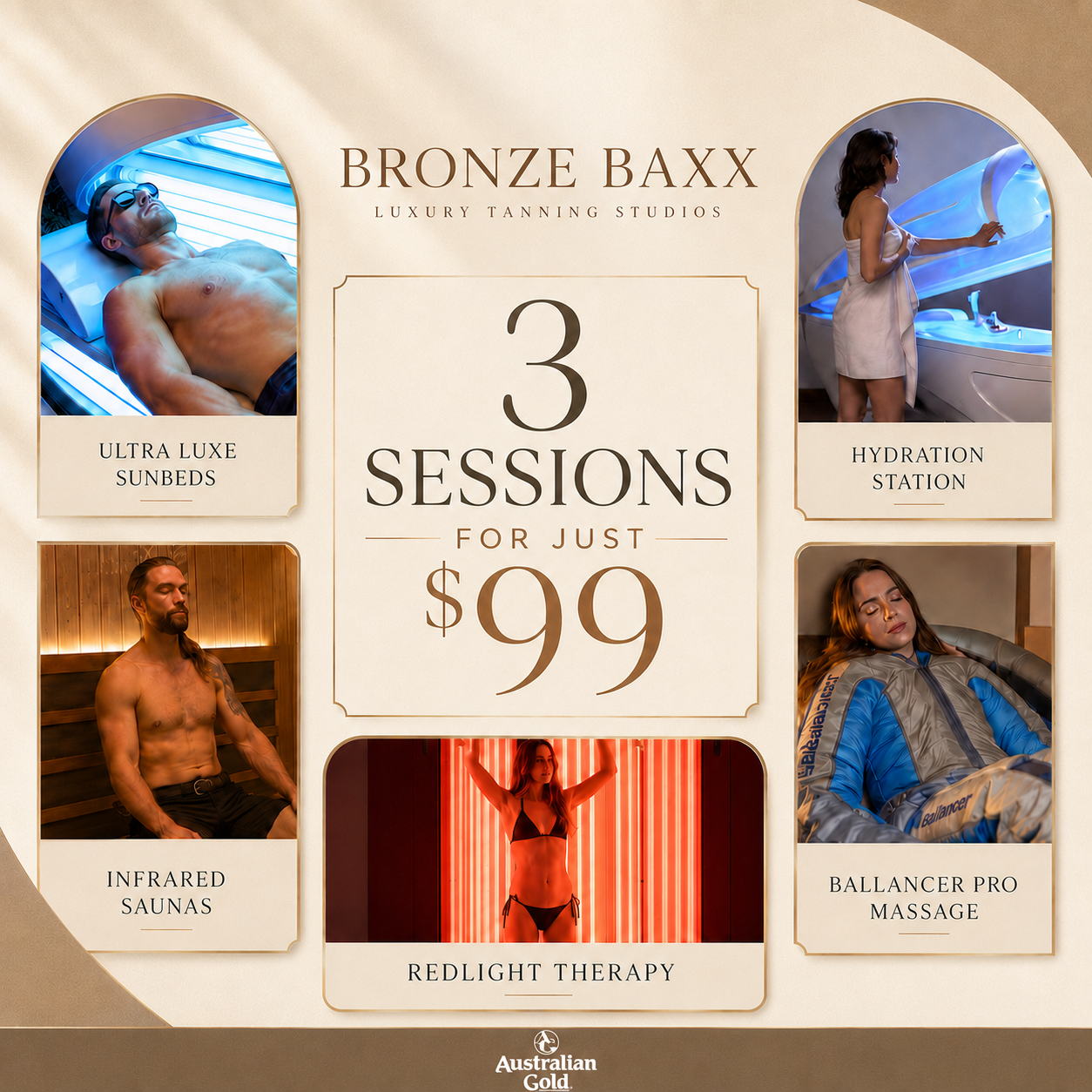 Bronze Baxx Luxury Tanning & Wellness Facebook ad