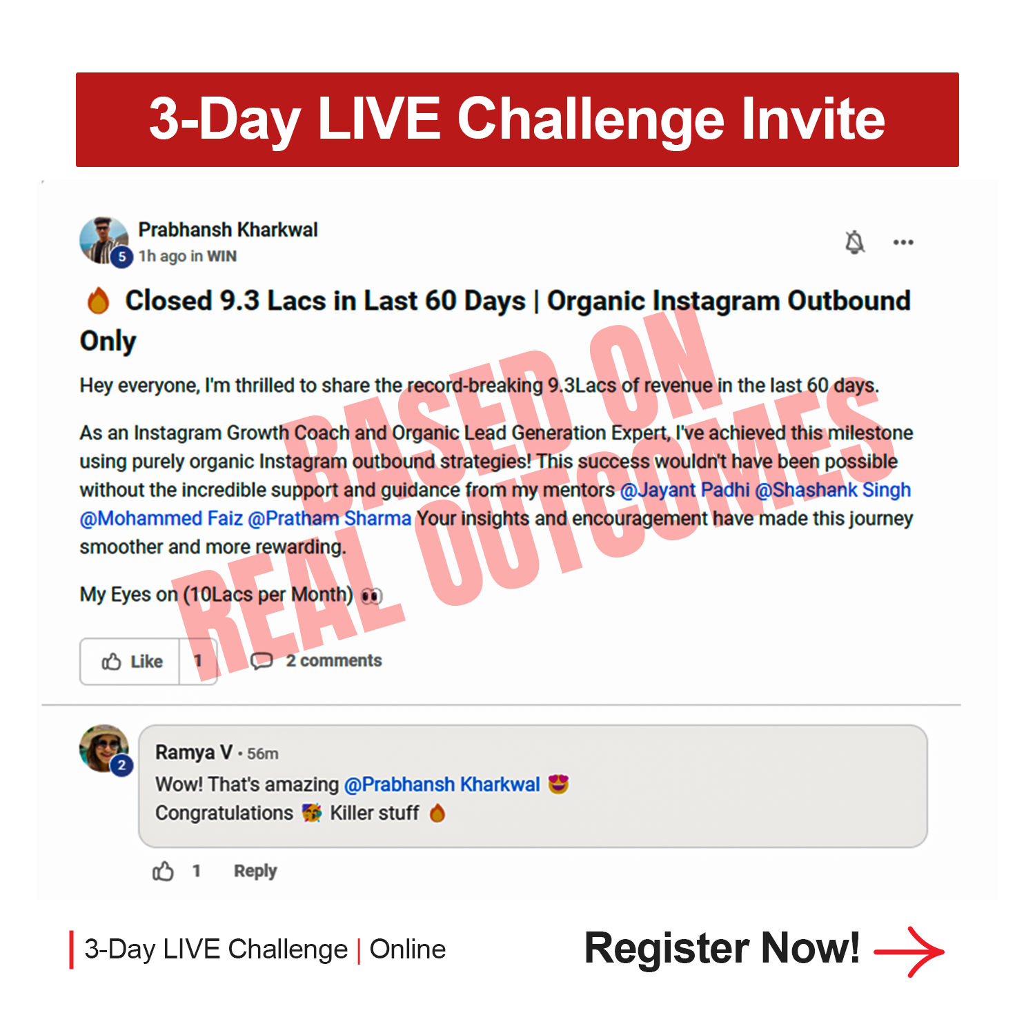OPBP Challenge Facebook ad