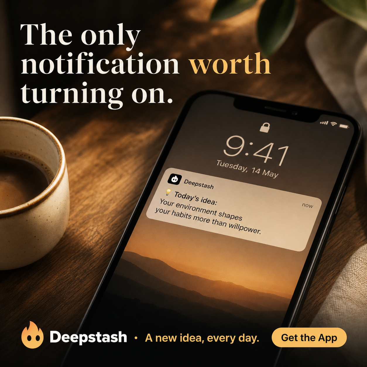 Deepstash Facebook ad