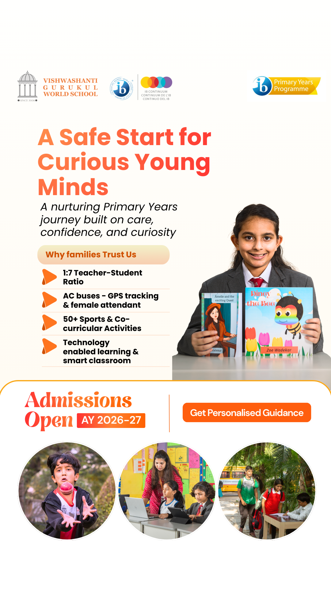 MIT Vishwashanti Gurukul World School Facebook ad from Feb 21, 2026