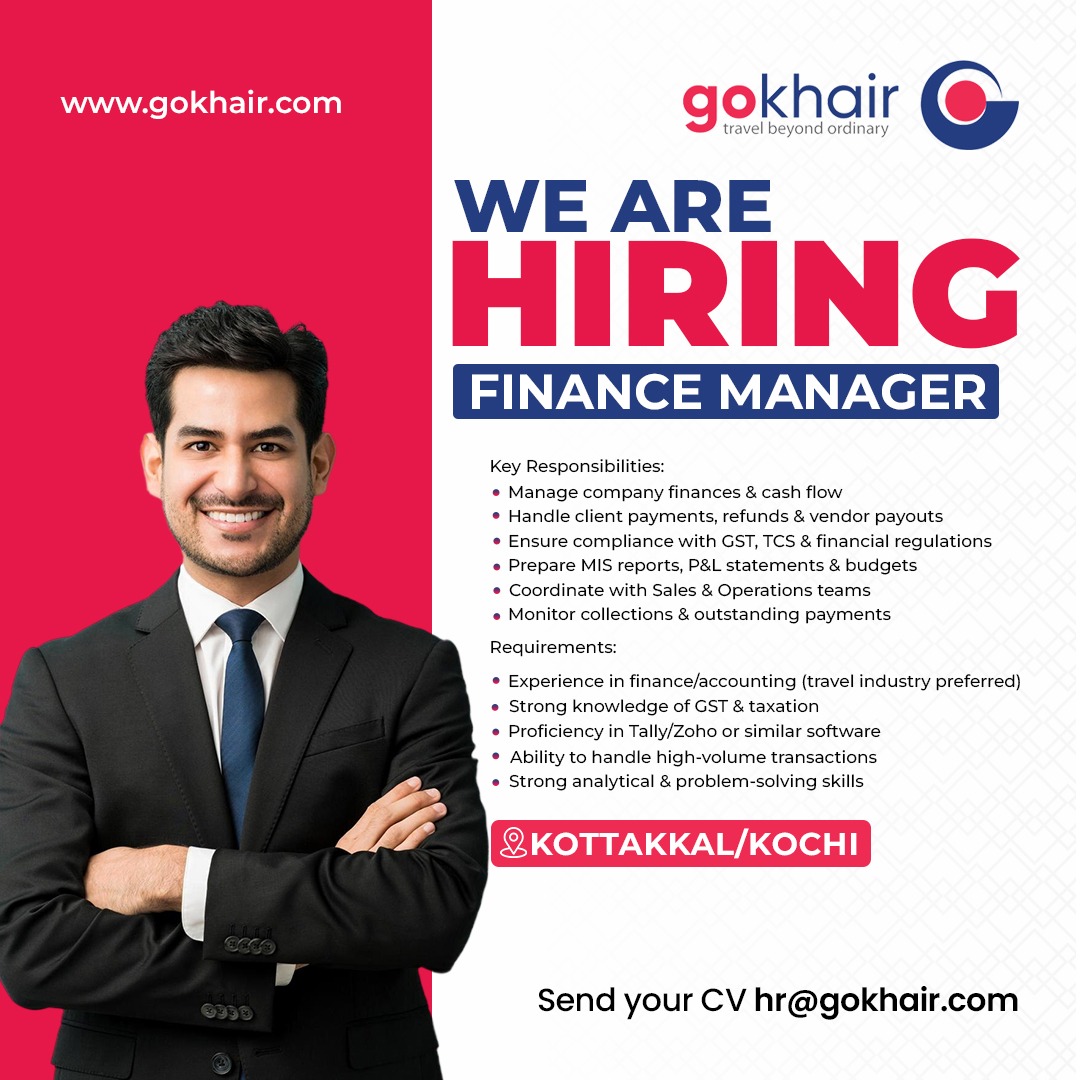 Gokhair Facebook ad: Finance Manager Job Opening, Apply Now