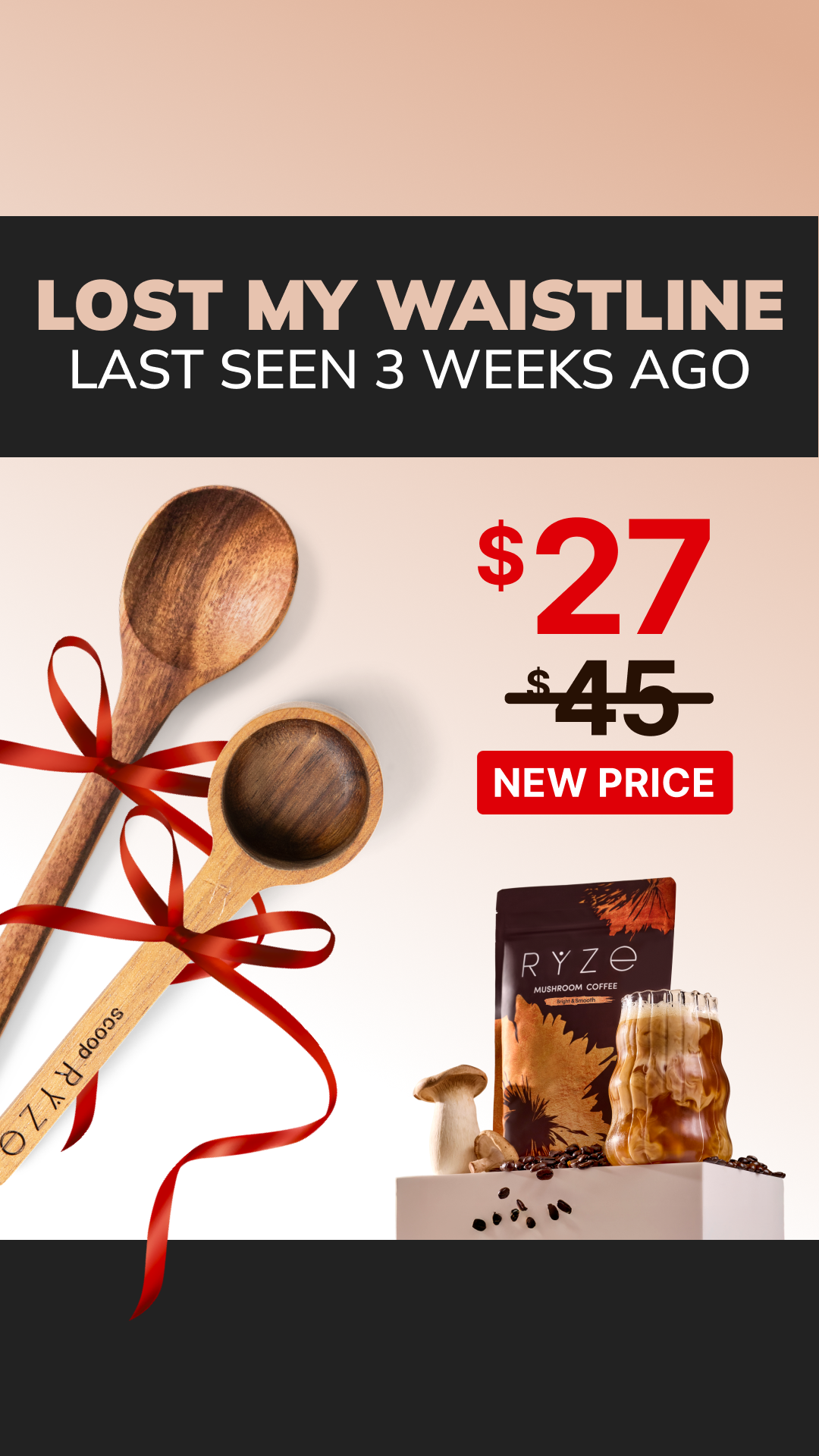 RYZE Superfoods Facebook ad
