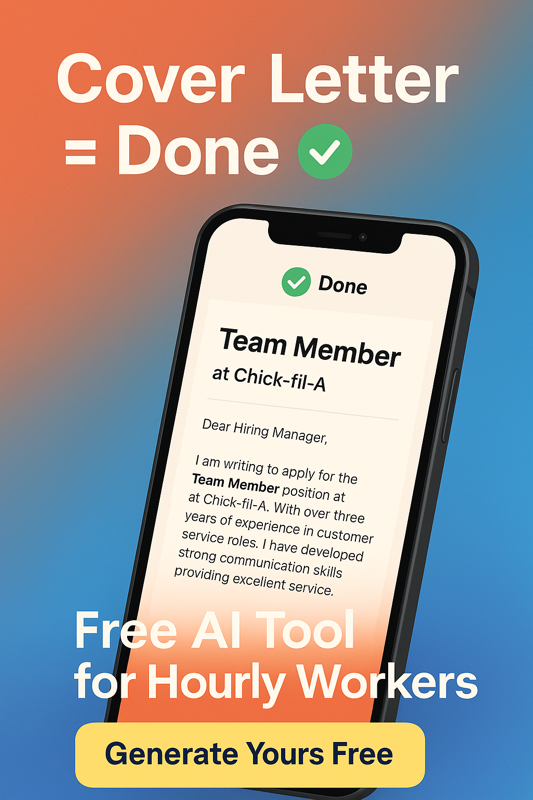 Workly Facebook ad: Instantly Write Your Cover Letter