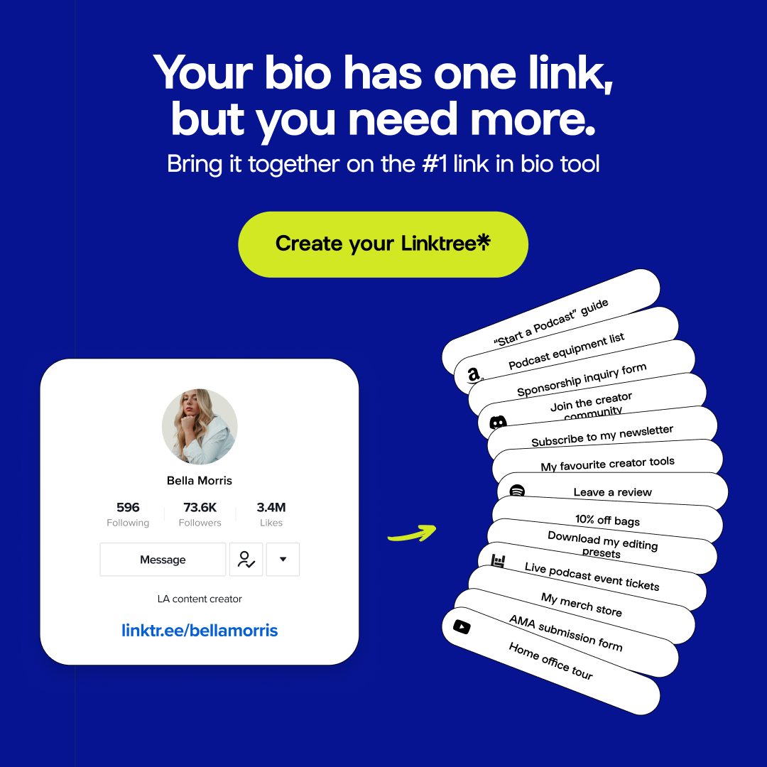 Linktree Facebook ad