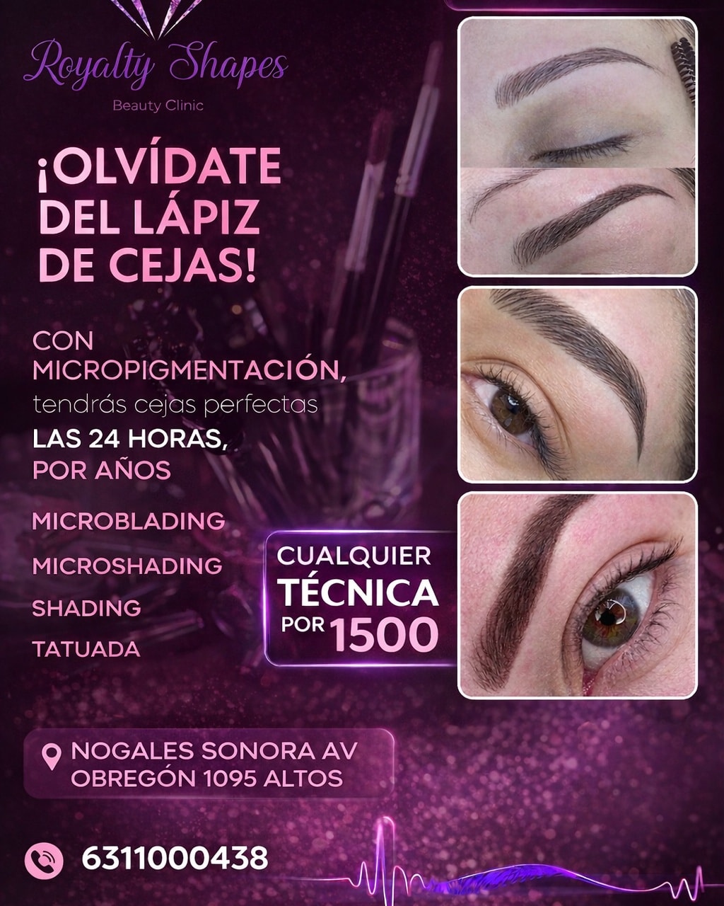 Royalty Shapes Beauty Clinic Facebook ad: ¿Qué es el Microblading y para quién es?