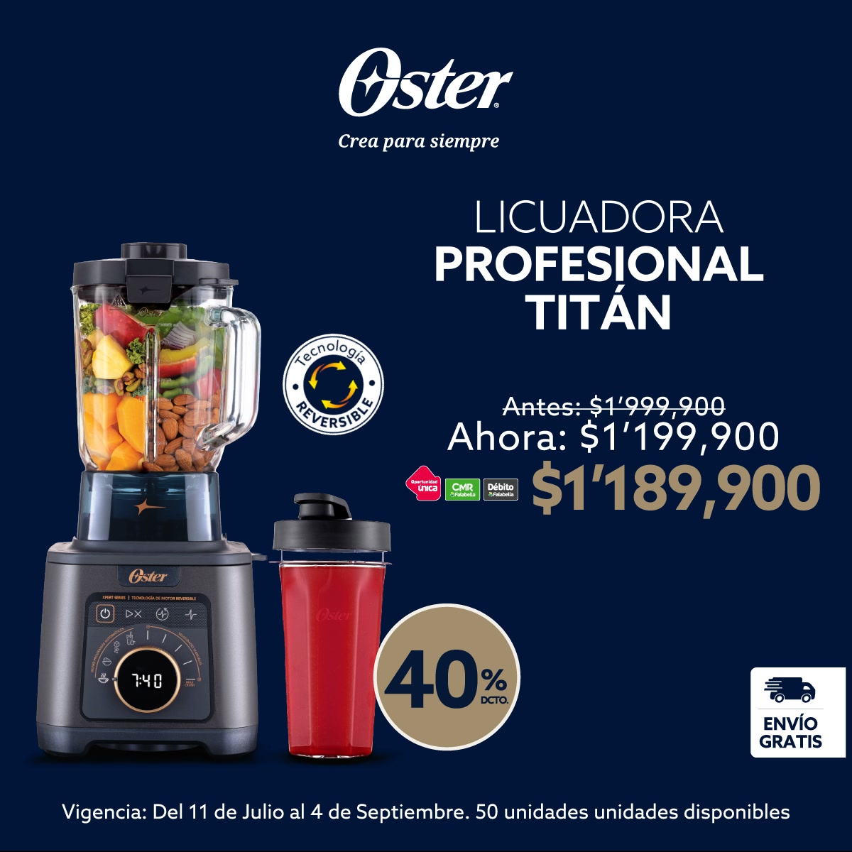 Falabella Colombia Facebook ad: Disfruta de su Tecnología Reversible con un 40% de…