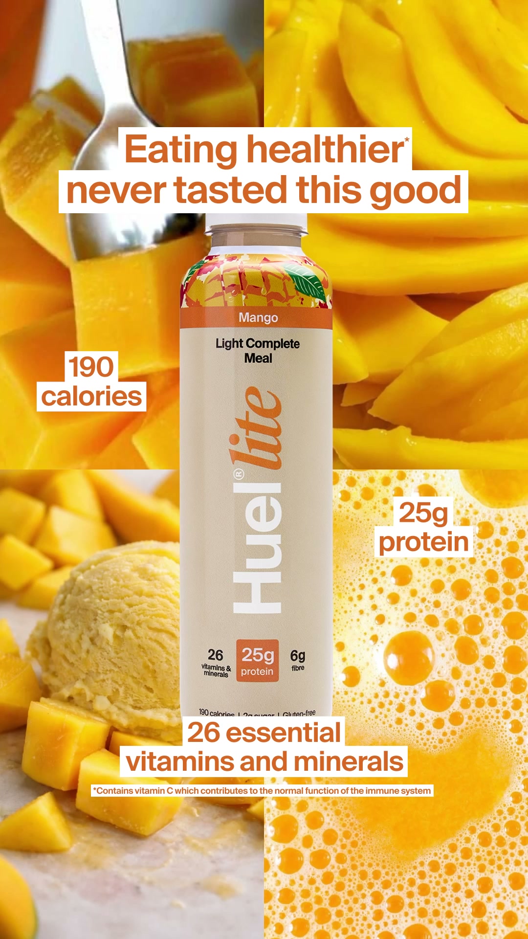 Huel Facebook ad: Calorie Control, Without The Misery