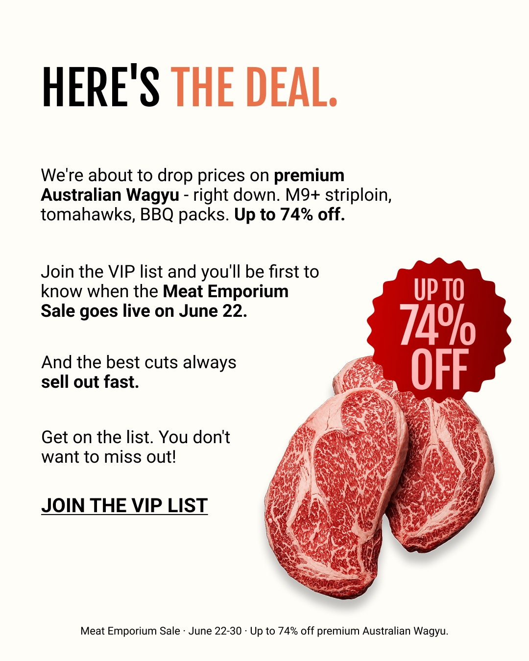 Steak King Foods Facebook ad